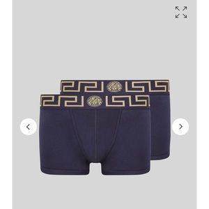 Versace Two-Pack Greca Border Long Boxer Trunks